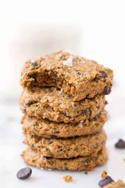 Cashew Butter Chocolate Chip Cookies -- with quinoa for some added protein and crunch! [vegan + gluten-free]