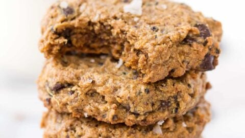 Cashew Butter Chocolate Chip Cookies -- with quinoa for some added protein and crunch! [vegan + gluten-free]