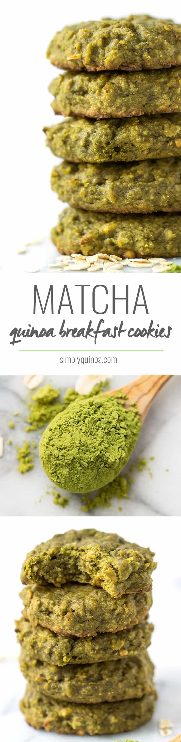 My favorite quinoa breakfast cookie flavor yet >> MATCHA! they're flavorful, energizing and the perfect way to start the day!