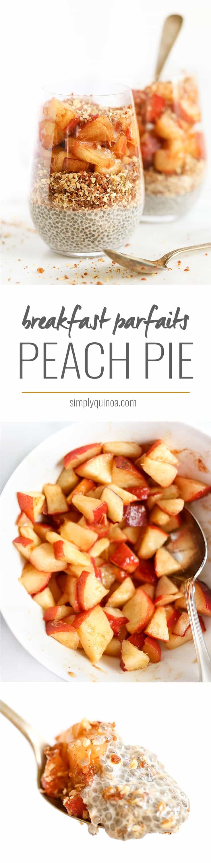 The ultimate way to start your day >> PEACH PIE BREAKFAST PARFAITS! healthy, gluten-free, vegan and SO flavorful!