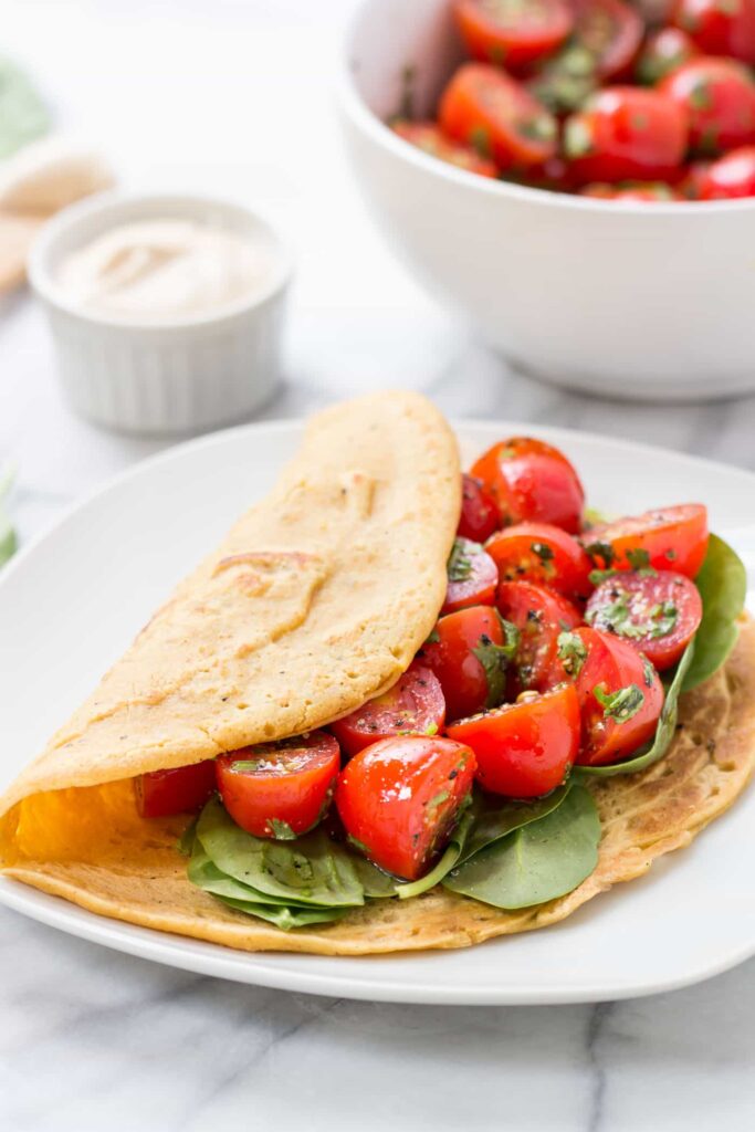 Savory Chickpea Pancakes with Tomatoes Simply Quinoa