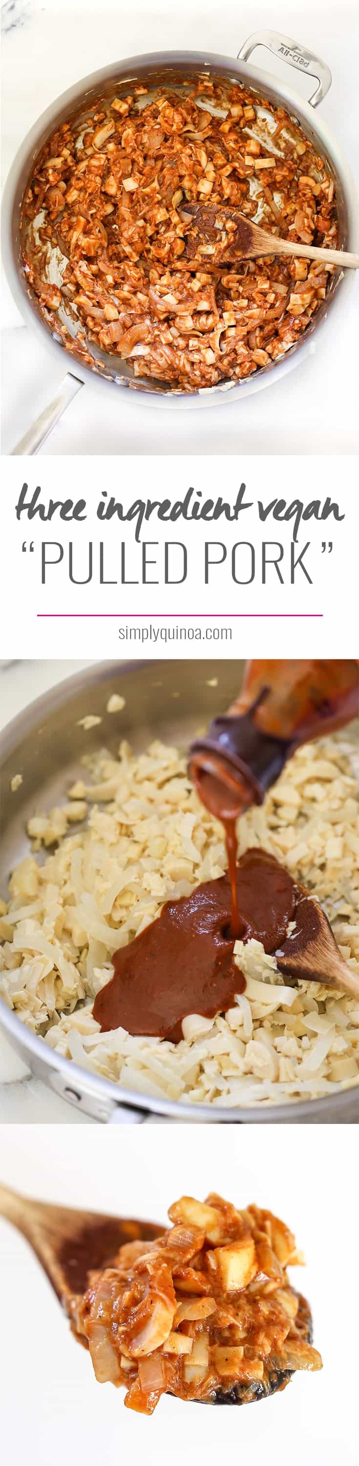 [vegan] BBQ PULLED PORK made with only three ingredients, 100% plant-based and healthy!