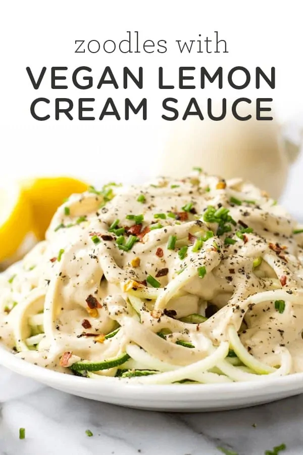 Zucchini Noodles with a Vegan Lemon Cream Sauce