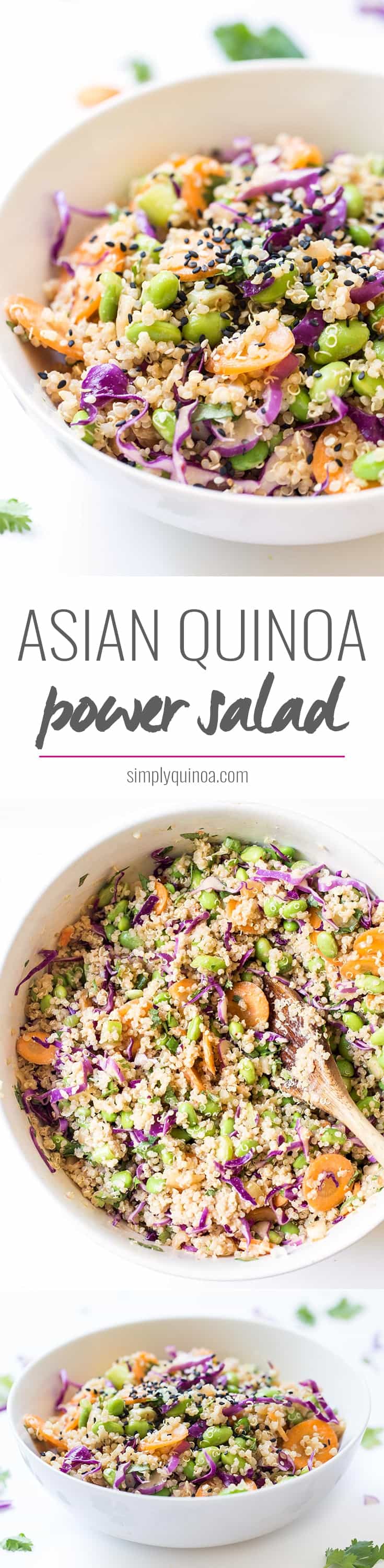 ASIAN QUINOA POWER SALAD -- 10 ingredients, 10 minutes, one bowl. DONE.