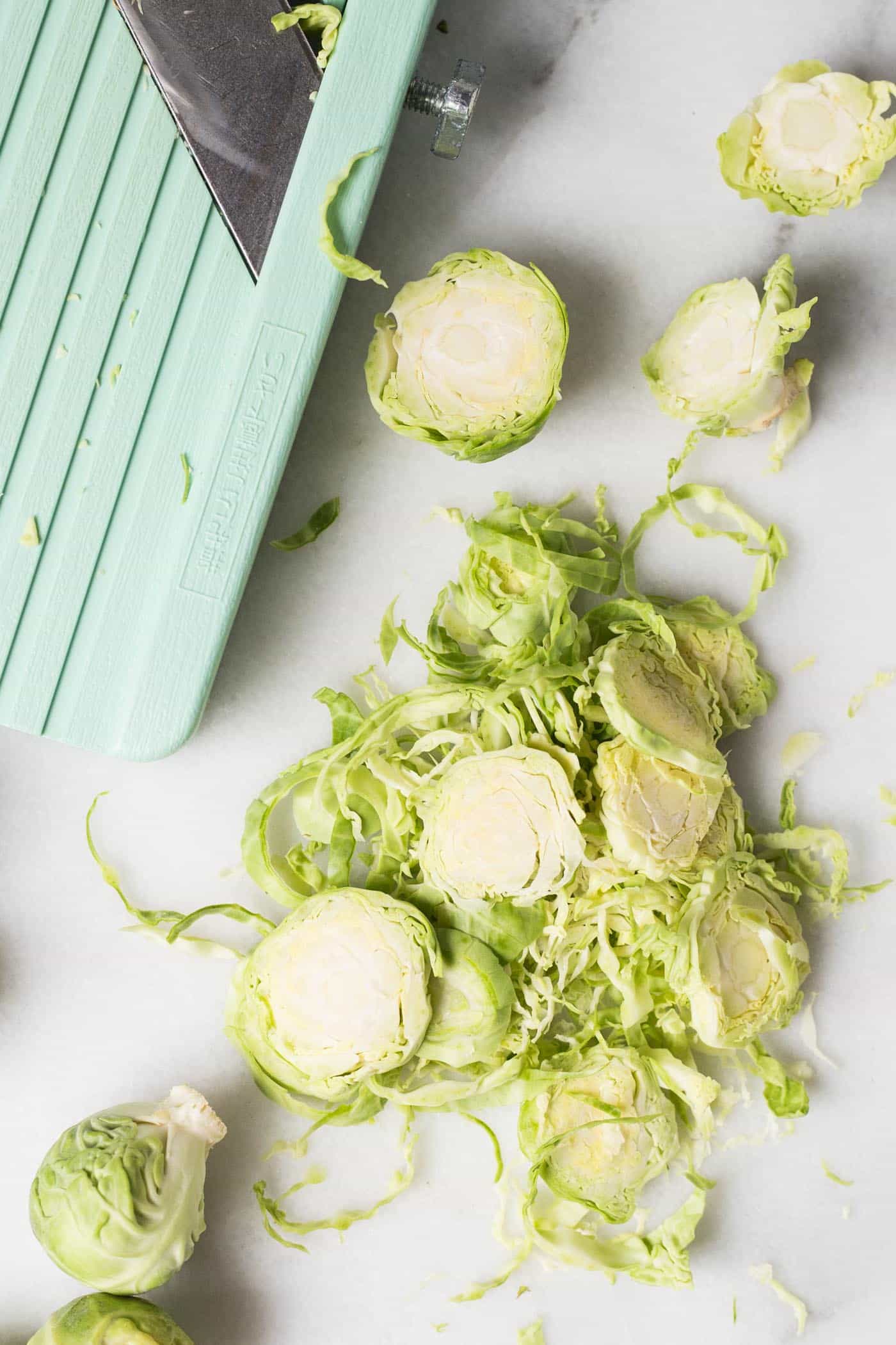 Smashed Chickpea Salad with Brussels Sprouts -- the perfect addition to your next sandwich or salad!