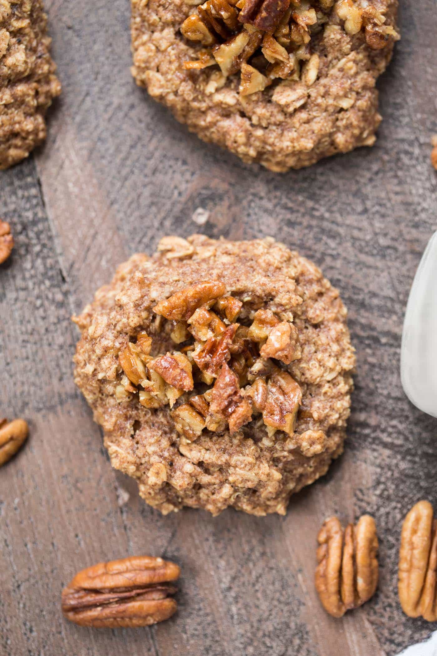 Pecan Pie Quinoa Breakfast Cookies -- made with only a few simple ingredients, healthy and taste like dessert!