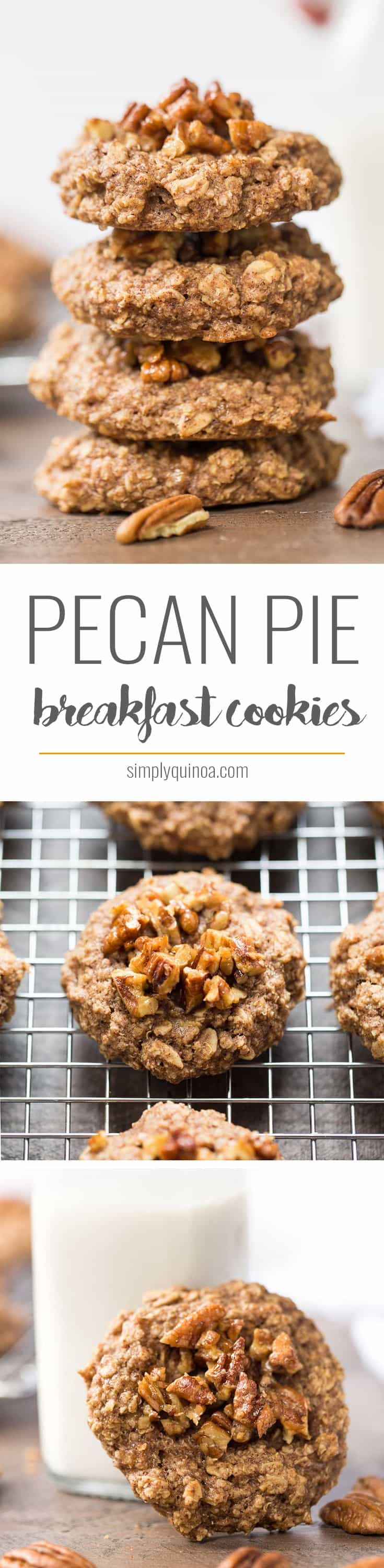 Pecan Pie Quinoa Breakfast Cookies -- made with only a few simple ingredients, healthy and taste like dessert!