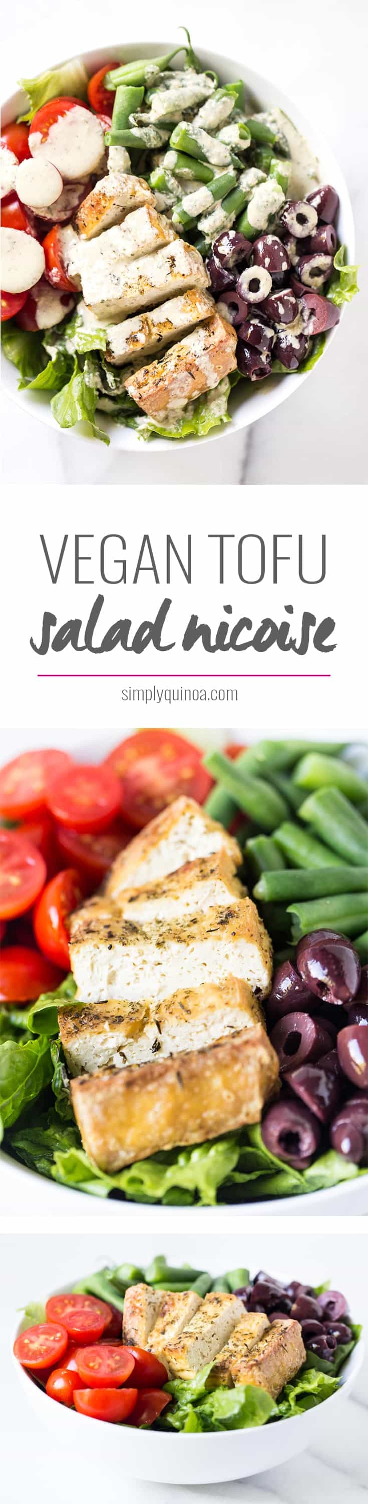 TOFU SALAD NICOISE >> a plant-based version of the classic French recipe with a healthy twist!