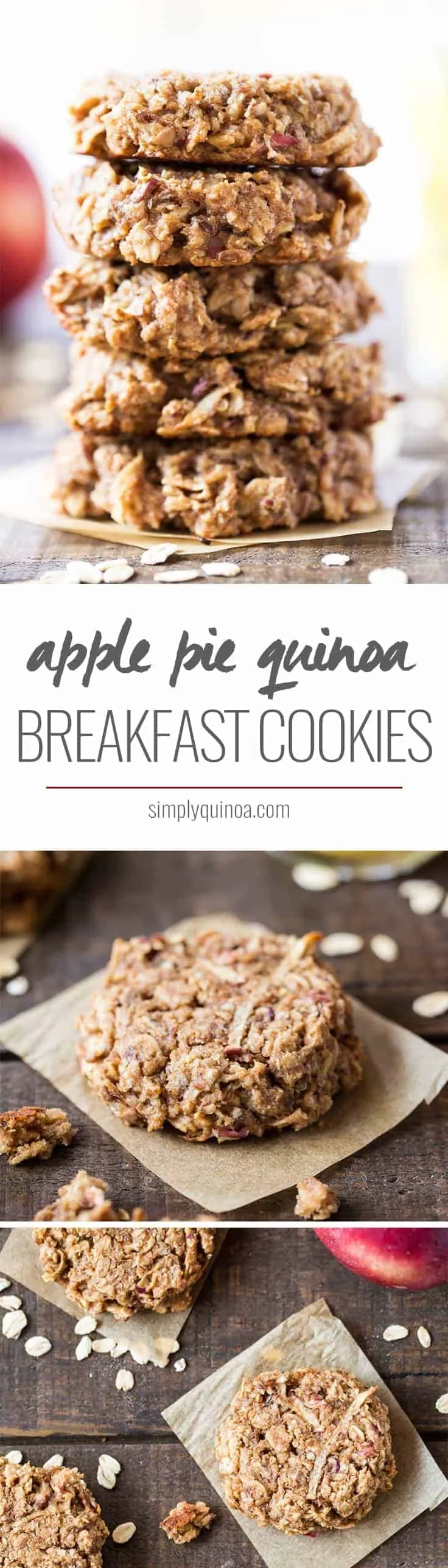 APPLE PIE QUINOA BREAKFAST COOKIES -- they taste like apple pie and are the perfect way to start your day!