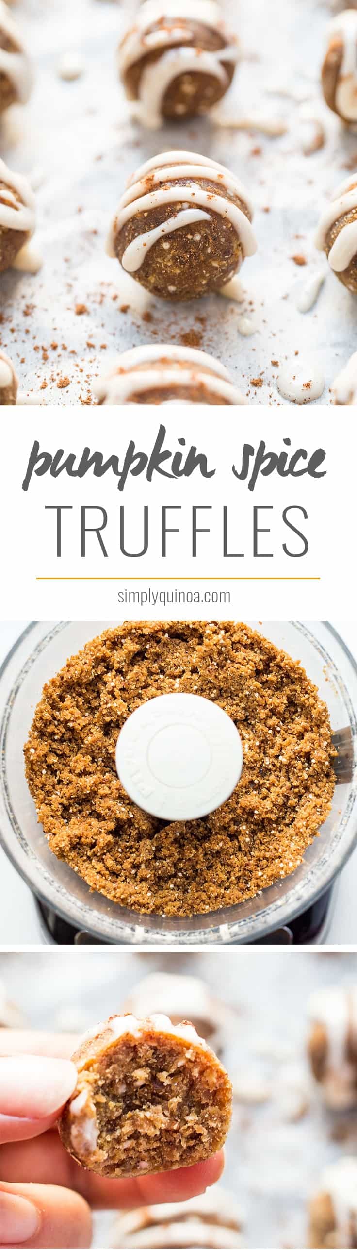 These NO BAKE healthy pumpkin spice truffles are super easy to make, packed with nutrients and vegan too!