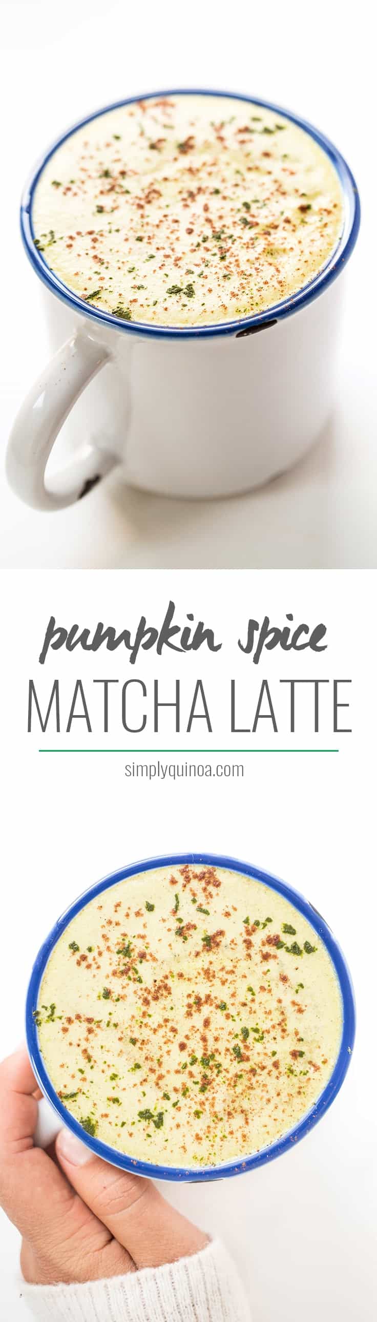 Pumpkin Spice Matcha Latte - a perfect alternative to the not-so-healthy pumpkin spice lattes!