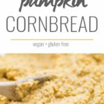 This EASY vegan pumpkin cornbread recipe is made in just one bowl and uses only 10 ingredients!