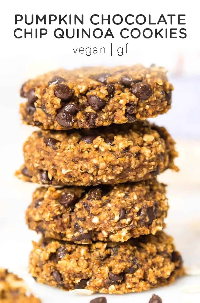 pumpkin quinoa chocolate chip cookie