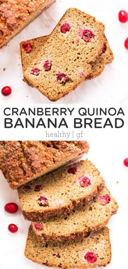 cranberry quinoa banana bread