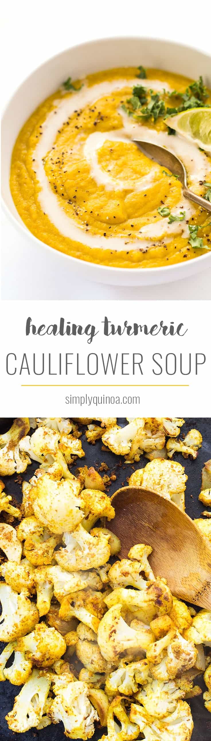 This healing Turmeric Cauliflower Soup is easy to make, packed with nutrients and SO flavorful!