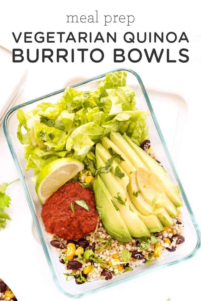 Vegetarian Quinoa Burrito Bowls