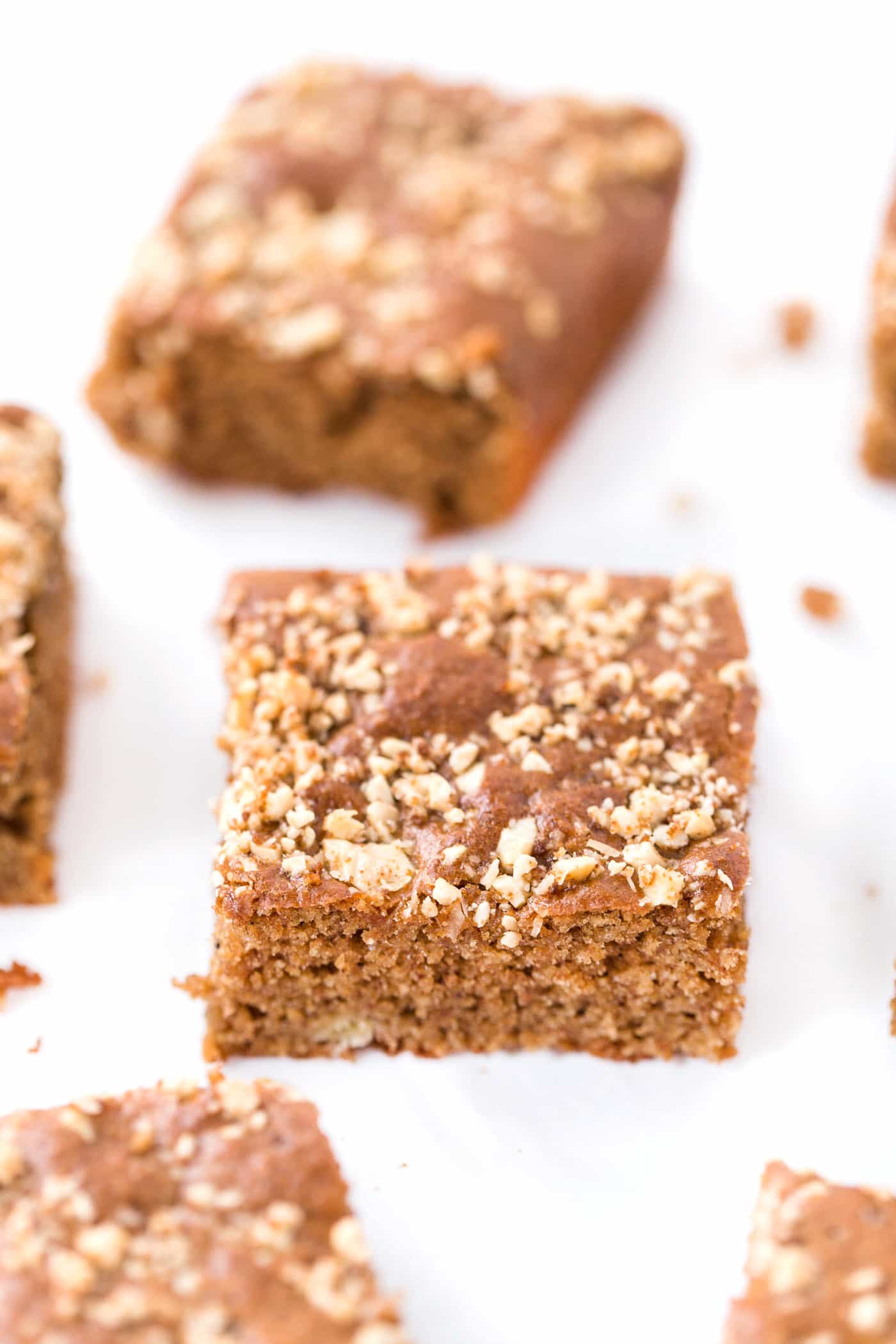 These FLOURLESS cashew butter bars are the perfect HEALTHY dessert!