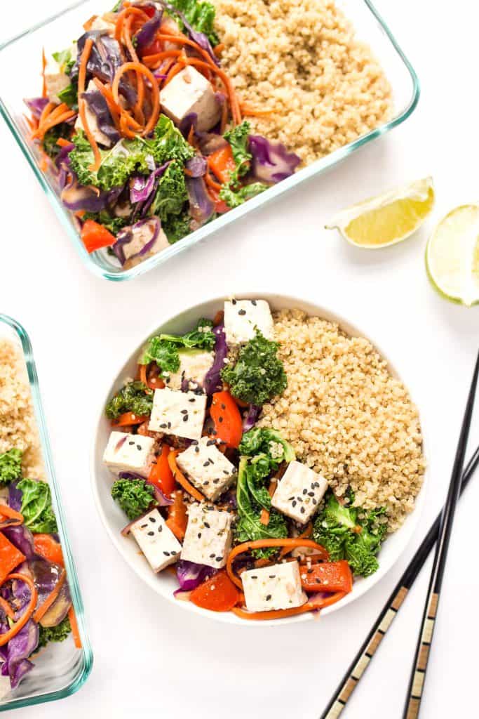 This RAINBOW Vegetable Quinoa Stir Fry is made in just one pan, 10 ingredients and ready in under 20 minutes!