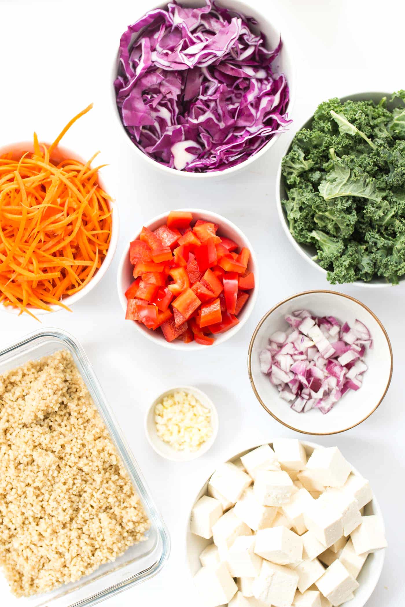 How to make the most EPIC Rainbow Quinoa Stir Fry with ALL the veggies!