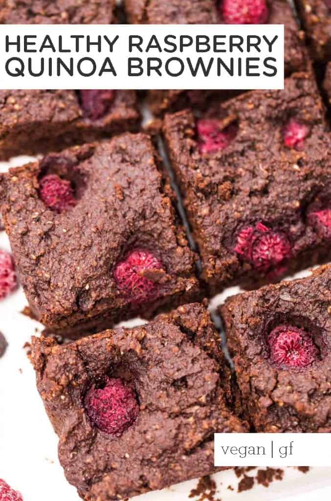 Healthy Raspberry Quinoa Brownies