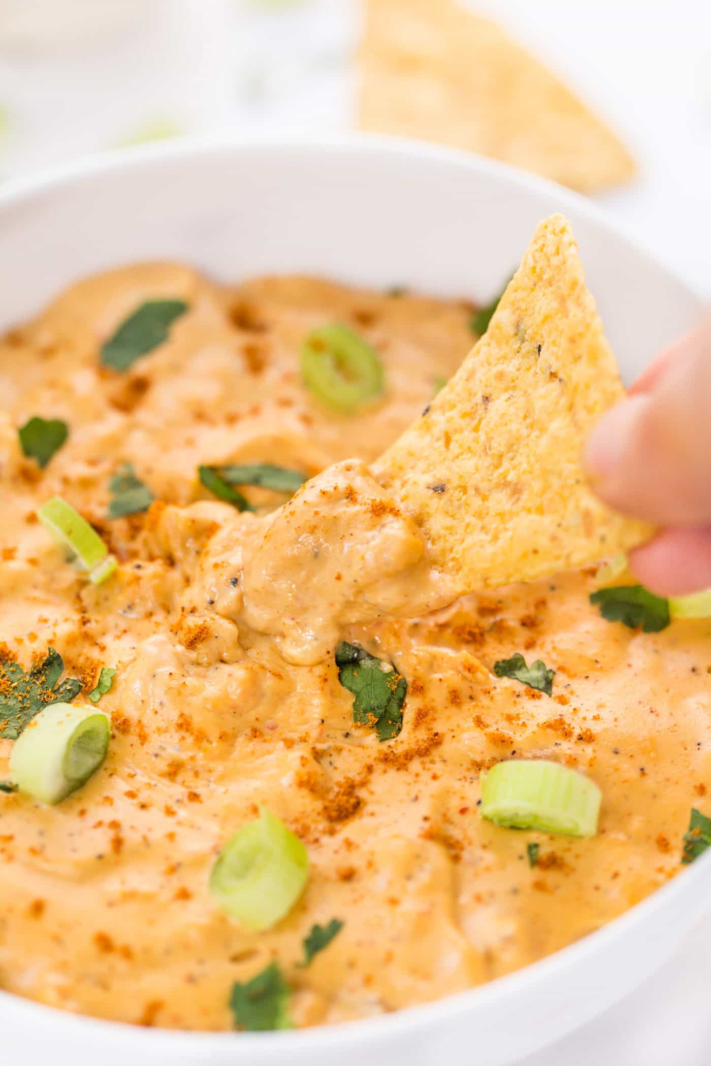 Vegan Kimchi Queso Dip -- the ultimate appetizer or snack to serve with tortilla chips &amp guac!