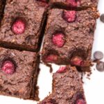 Vegan Raspberry Quinoa Brownies -- super fudgy, chewy and HEALTHY! Plus, they're made with avocado instead of oil