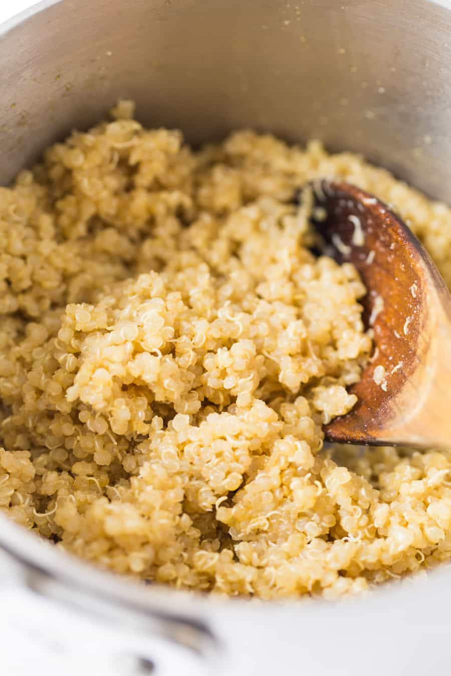 The FLUFFIEST Garlic Butter Quinoa made with just 5 simple ingredients!
