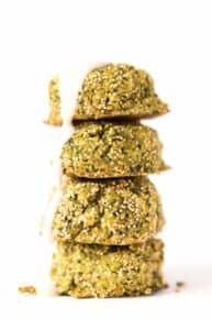 These BAKED Vegan Falafel are made with just 9 ingredients, take 20 minutes to bake and taste AMAZING!