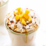 How to make overnight Buckwheat Porridge using raw buckwheat groats, almond milk and mango!