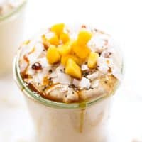 How to make overnight Buckwheat Porridge using raw buckwheat groats, almond milk and mango!
