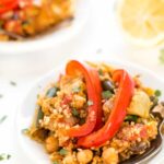 This easy Vegetarian Quinoa Paella is made in just ONE PAN, packed with flavor and is ready in less than 40 minutes!