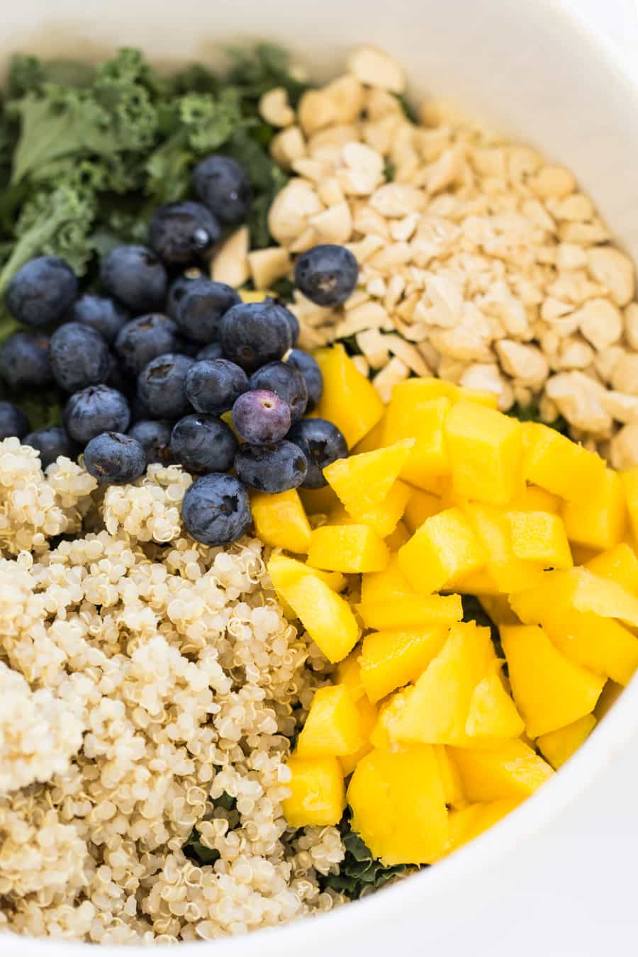 Tropical Kale & Quinoa Power Salad with all the power-packed goodies!