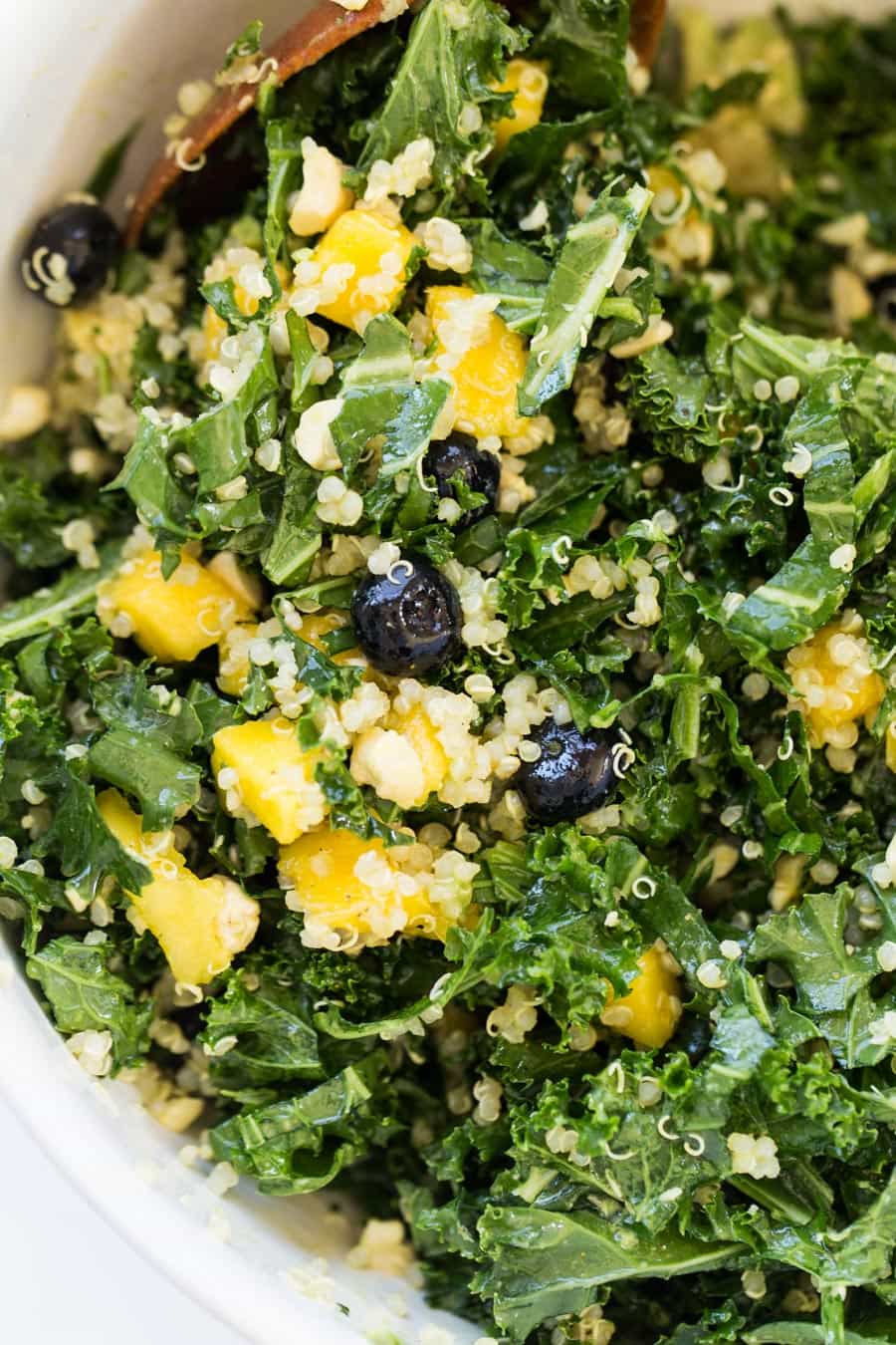Tropical Kale & Quinoa Power Salad with all the power-packed goodies!