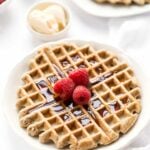 These wholesome Almond Flour Waffles are made without any added starches, are packed with protein and taste amazing!