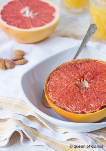 Vanilla Almond Broiled Grapefruit (@alyssarimmer)