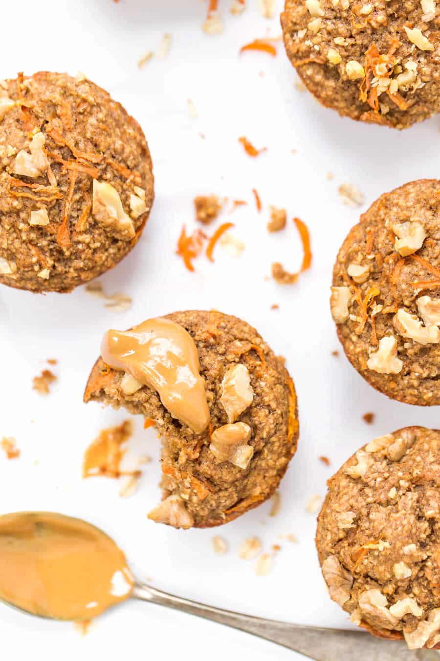 BLENDER CARROT CAKE MUFFINS -- made without any oil, gluten, dairy or refined sugar!