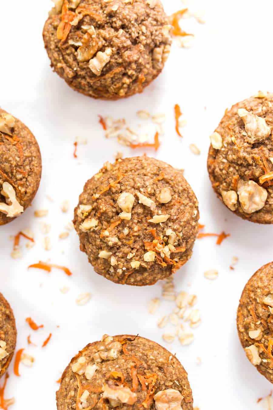 These HEALTHY Carrot Cake Blender Muffins are a great way to sneak in some extra fruit to your breakfast! [naturally GF too]