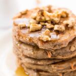 These HEALTHY Carrot Cake Pancakes are light, fluffy, but still hearty and filling!