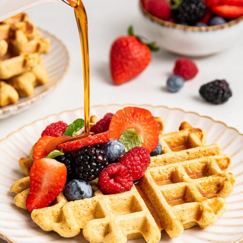 Fluffy Almond Flour Waffles Simply Quinoa