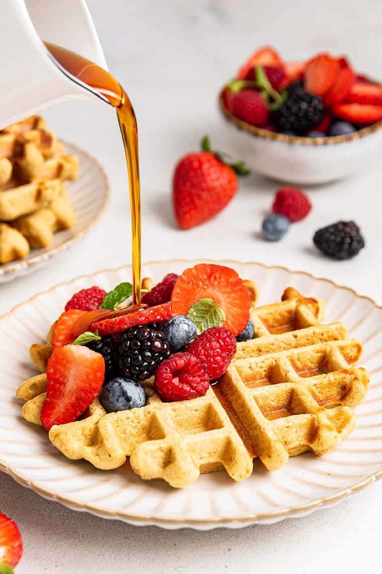 Fluffy Almond Flour Waffles Simply Quinoa