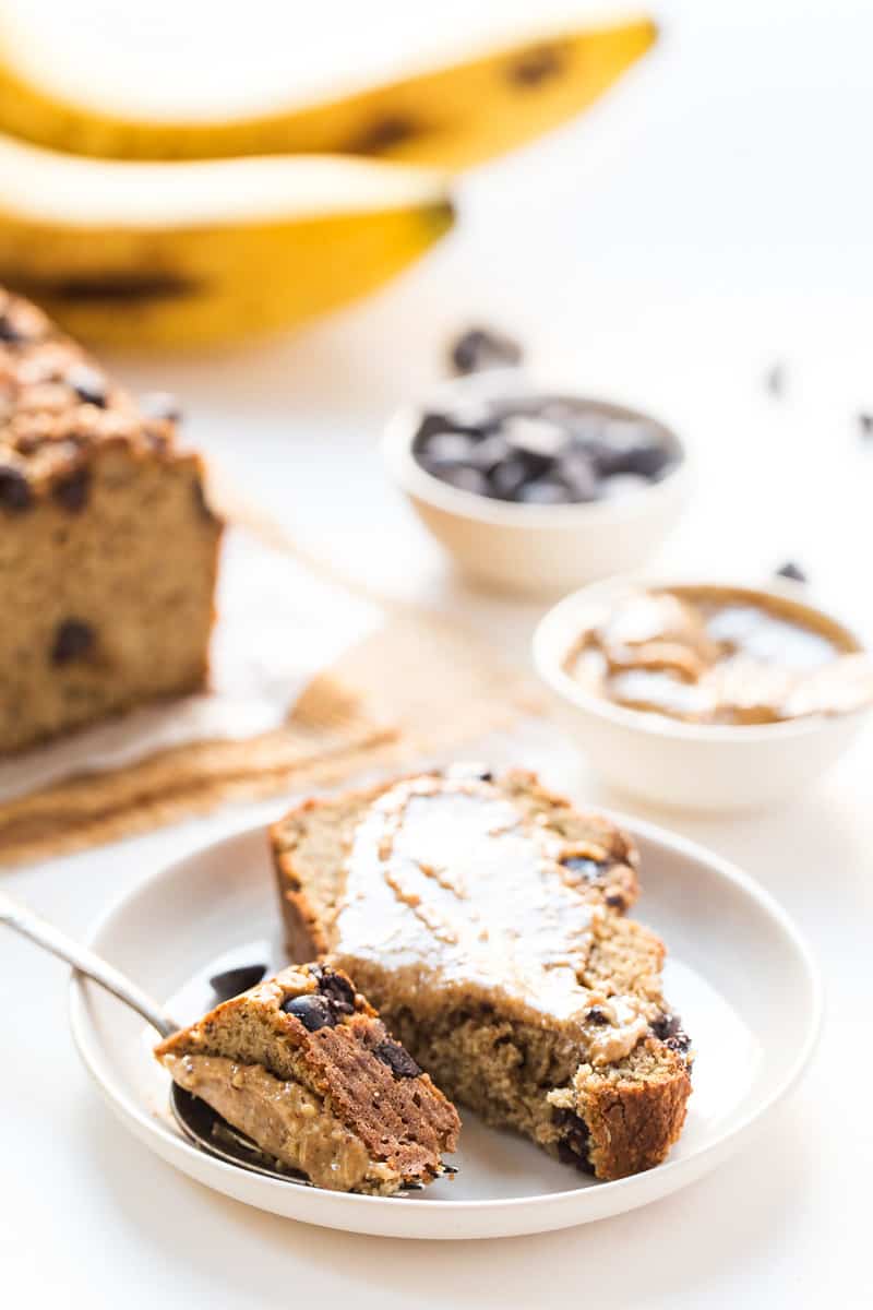 This healthy ALMOND FLOUR Chocolate Chip Banana Bread is not only easy but also HEALTHY, delicious and so simple to make! [gluten-free]