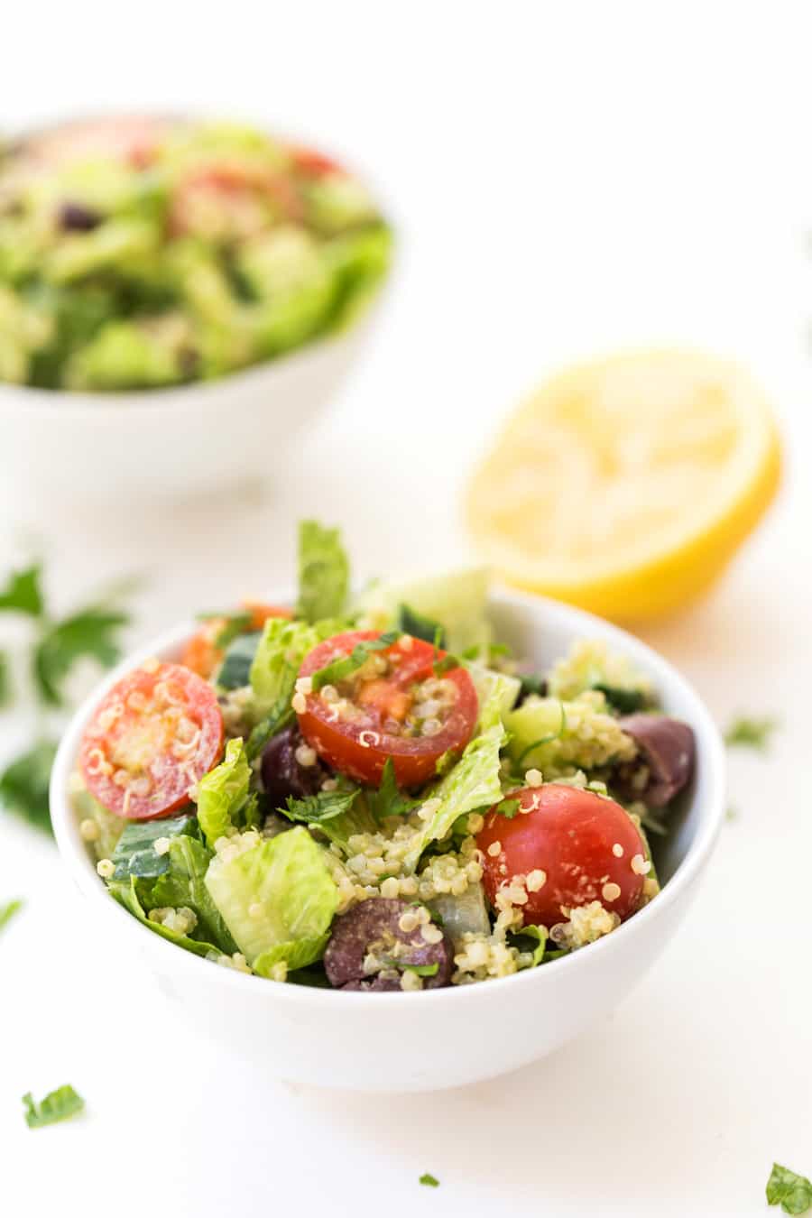 This simple Mediterranean Quinoa salad is the perfect dish to make whenever you're craving something light, fresh, summery, but still want it to be satisfying and filling!