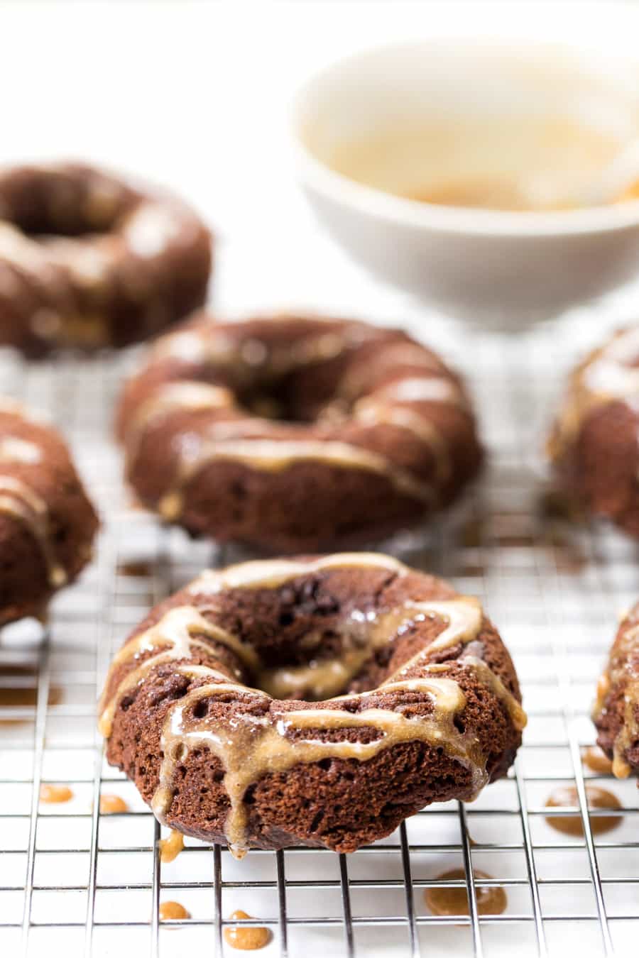 These HEALTHY Banana Chocolate Donuts are made vegan, GF and made in a BLENDER!