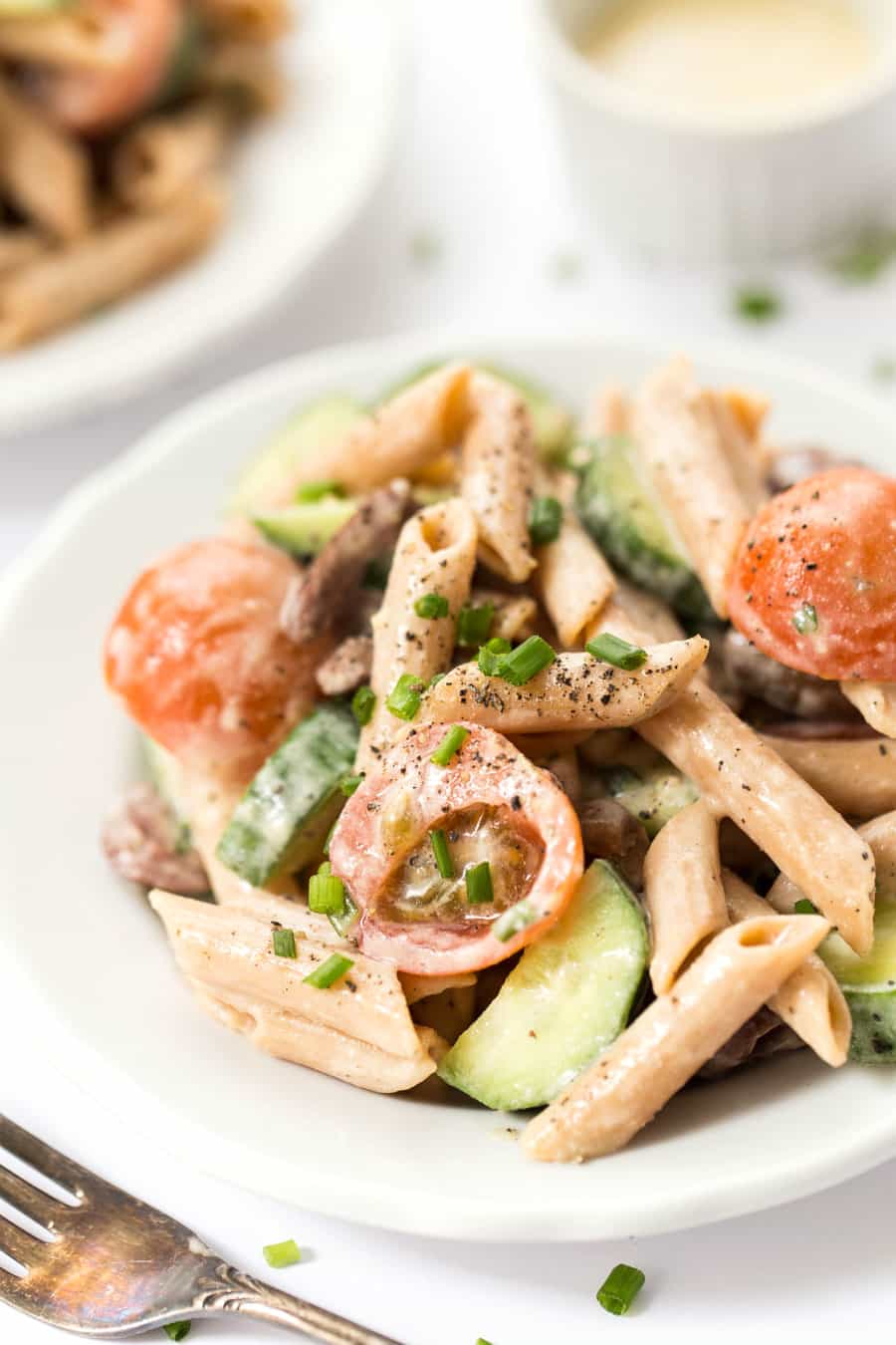 Creamy Mediterranean Pasta Salad Simply Quinoa