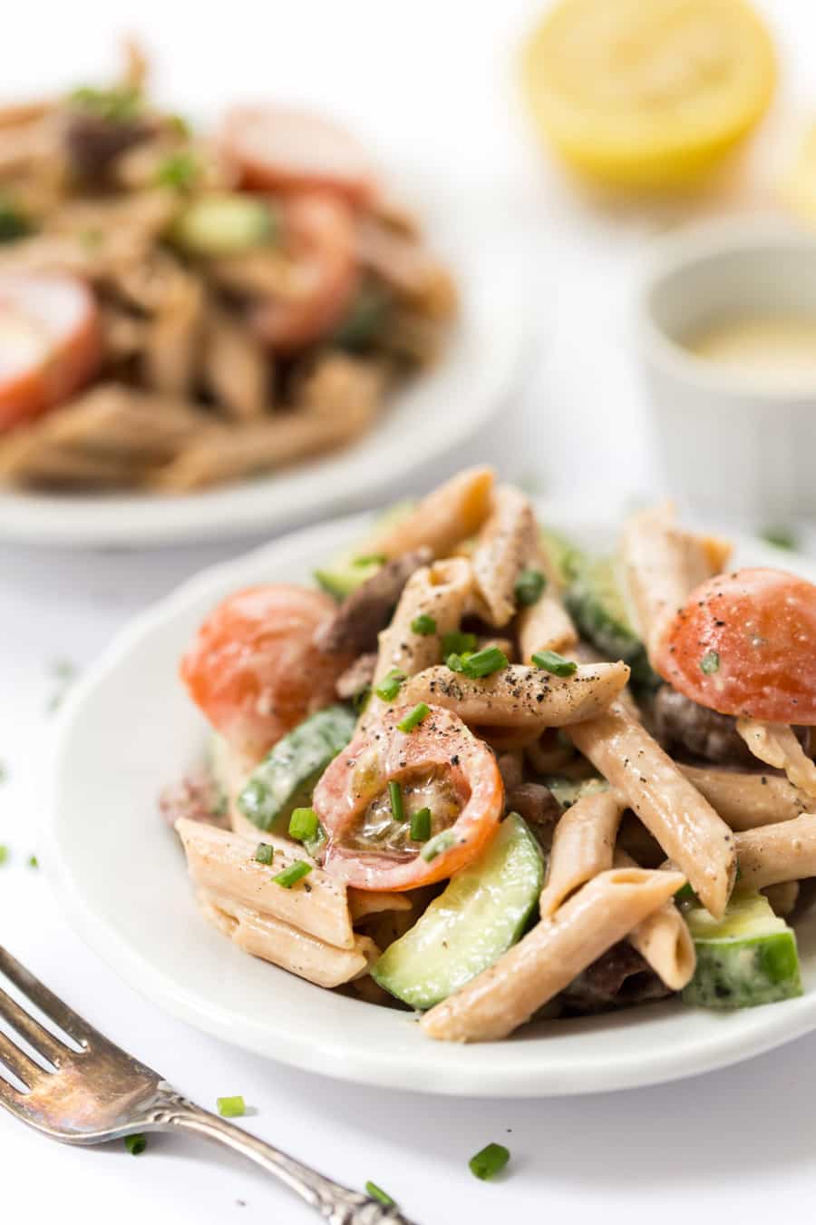 Creamy Mediterranean Pasta Salad Simply Quinoa
