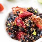 triple berry quinoa salad with a lime vinaigrette