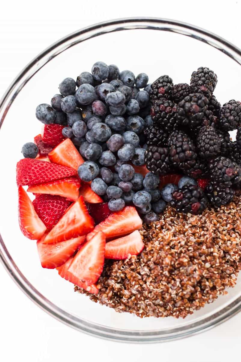 Triple Berry Quinoa Salad