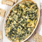 The most INSANELY DELICIOUS Vegan Spinach Artichoke Dip! Less than 10 ingredients, 30 mins and tastes so cheesy!