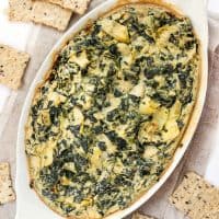 The most INSANELY DELICIOUS Vegan Spinach Artichoke Dip! Less than 10 ingredients, 30 mins and tastes so cheesy!