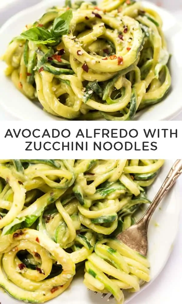 Avocado Alfredo with Zucchini Noodles